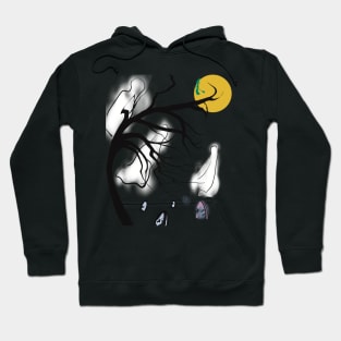 Ghosts on a Spooky Halloween Night Hoodie